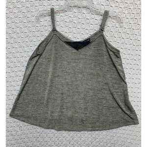 Torrid Metallic Gold Shimmer Camisole with Black‎ Eyelash Lace Inset Size 1X